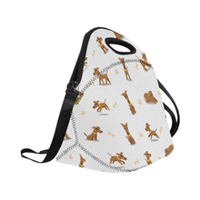 Load image into Gallery viewer, Happy Happy Grayhound Love Neoprene Lunch Bag-4