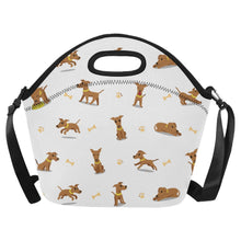 Load image into Gallery viewer, Happy Happy Grayhound Love Neoprene Lunch Bag-White-ONESIZE-1
