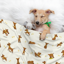 Load image into Gallery viewer, Happy Happy Greyhound Love Blanket for Dog-Pet Furniture-Blankets,Greyhound,Home Decor-1