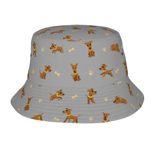 Load image into Gallery viewer, Happy Happy Greyhound Love Bucket Hat-Hats &amp; Caps-Parisian Gray-One Size-49