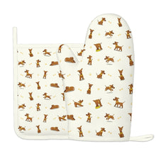 Load image into Gallery viewer, Happy Happy Greyhound Love Oven Mitts and Pot Holder Set-Kitchen Decor-Accessories,Dog Mom Gifts,Greyhound-10