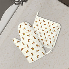 Load image into Gallery viewer, Happy Happy Greyhound Love Oven Mitts and Pot Holder Set-Kitchen Decor-Accessories,Dog Mom Gifts,Greyhound-1