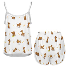 Load image into Gallery viewer, Happy Happy Greyhound Love Women's Cami and Shorts Pajama Set-11