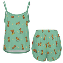Load image into Gallery viewer, Happy Happy Greyhound Love Women's Cami and Shorts Pajama Set-7