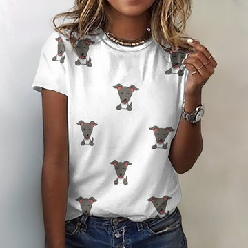 Happy Happy Greyhound Whippet Love All Over Print Womens Cotton T Shirt 4 Colors 360x