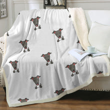 Load image into Gallery viewer, Happy Happy Greyhound / Whippet Love Soft Warm Fleece Blanket - 4 Colors-Blanket-Blankets, Greyhound, Home Decor, Whippet-14