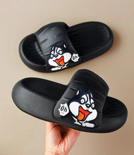 Load image into Gallery viewer, Happy Happy Husky Love Rubber Slippers-Footwear-Accessories, Dog Mom Gifts, Siberian Husky, Slippers-Black-6.5-3