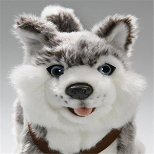 Happy Happy Husky Stuffed Animal Plush Toy-Stuffed Animals-Home Decor, Siberian Husky, Stuffed Animal-3