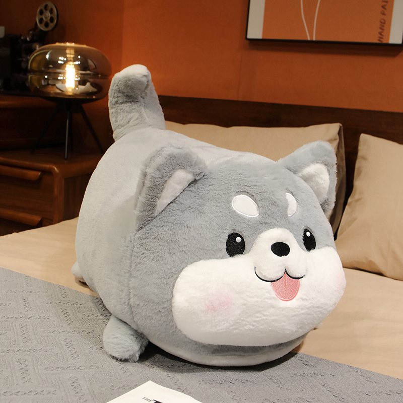 Happy Happy Husky Stuffed Plush Toy Pillows-Stuffed Animals-Home Decor, Siberian Husky, Stuffed Animal-Small-Husky-2