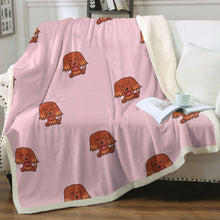 Load image into Gallery viewer, Happy Happy Irish Setter Love Soft Warm Fleece Blanket - 4 Colors-Blanket-Blankets, Home Decor, Irish Setter-Soft Pink-Small-2