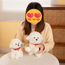Load image into Gallery viewer, Happy Happy Red Collar Bichon Frise Stuffed Animal Plush Toys-Stuffed Animals-Bichon Frise,Dog Memorial Gifts,Stuffed Animal-10
