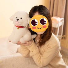 Load image into Gallery viewer, Happy Happy Red Collar Bichon Frise Stuffed Animal Plush Toys-Stuffed Animals-Bichon Frise,Dog Memorial Gifts,Stuffed Animal-7