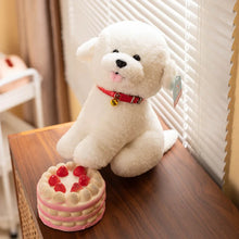 Load image into Gallery viewer, Happy Happy Red Collar Bichon Frise Stuffed Animal Plush Toys-3