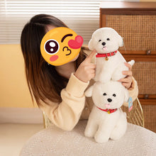Load image into Gallery viewer, Happy Happy Red Collar Bichon Frise Stuffed Animal Plush Toys-Stuffed Animals-Bichon Frise,Dog Memorial Gifts,Stuffed Animal-9