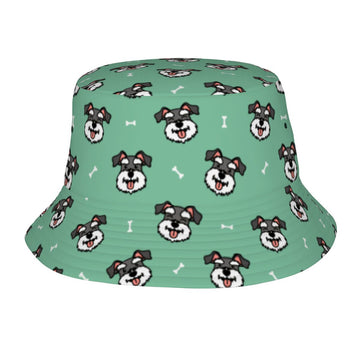 Happy Happy Schauzer Love Bucket Hat Mint Green One Size 360x