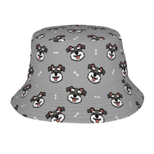 Load image into Gallery viewer, Happy Happy Schauzer Love Bucket Hat-Hats &amp; Caps-Parisian Gray-One Size-25