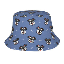 Load image into Gallery viewer, Happy Happy Schauzer Love Bucket Hat-Hats &amp; Caps-Slate Blue-One Size-17