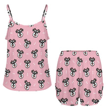Load image into Gallery viewer, Happy Happy Schauzer Love Women's Cami and Shorts Pajama Set-14