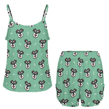 Load image into Gallery viewer, Happy Happy Schauzer Love Women's Cami and Shorts Pajama Set-18
