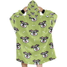 Load image into Gallery viewer, Happy Happy Schnauzer Love Blanket Hoodie for Women-Apparel-Blanket Hoodie, Blankets, Schnauzer-10