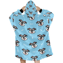 Load image into Gallery viewer, Happy Happy Schnauzer Love Blanket Hoodie for Women-Apparel-Blanket Hoodie, Blankets, Schnauzer-13