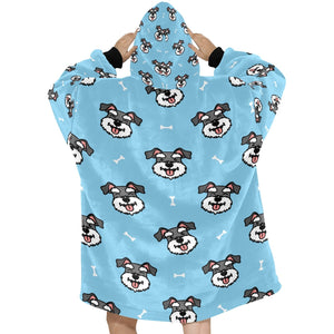 Happy Happy Schnauzer Love Blanket Hoodie for Women-Apparel-Blanket Hoodie, Blankets, Schnauzer-13