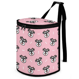 Happy Happy Schnauzer Love Multipurpose Car Storage Bag-ONE SIZE-Pink1-7