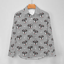 Load image into Gallery viewer, Happy Happy Schnauzer Love Women's Shirt-Apparel-Apparel,Dog Mom Gifts,Schnauzer,Shirt-22