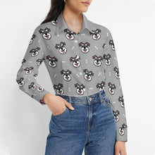 Load image into Gallery viewer, Happy Happy Schnauzer Love Women's Shirt-Apparel-Apparel,Dog Mom Gifts,Schnauzer,Shirt-5