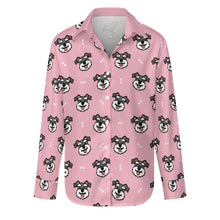 Load image into Gallery viewer, Happy Happy Schnauzer Love Women's Shirt-Apparel-Apparel,Dog Mom Gifts,Schnauzer,Shirt-Light Pink-S-11