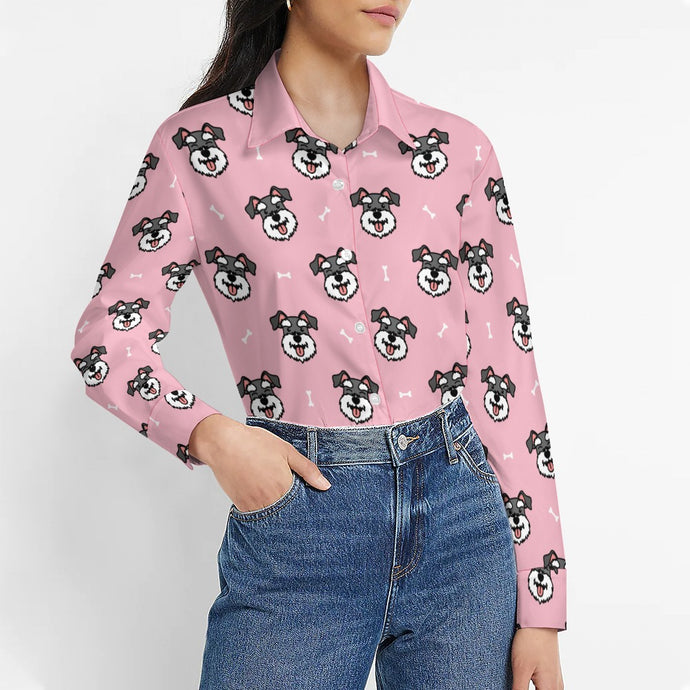 Happy Happy Schnauzer Love Women's Shirt-Apparel-Apparel,Dog Mom Gifts,Schnauzer,Shirt-1