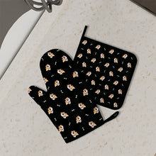 Load image into Gallery viewer, Happy Happy Shiba Love Oven Mitts and Pot Holder Set-Kitchen Decor-Accessories,Dog Mom Gifts,Shiba Inu-1