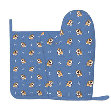 Load image into Gallery viewer, Happy Happy Shiba Love Oven Mitts and Pot Holder Set-Kitchen Decor-Accessories,Dog Mom Gifts,Shiba Inu-6