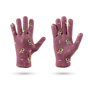 Happy Happy Shiba Love Touch Screen Gloves-Accessories-Accessories, Dog Dad Gifts, Dog Mom Gifts, Gloves, Shiba Inu-9