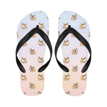 Load image into Gallery viewer, Happy Happy Shiba Love Unisex Slippers - 7 Gradients-Footwear-Accessories,Dog Dad Gifts,Dog Mom Gifts,Shiba Inu,Slippers-7