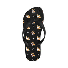 Load image into Gallery viewer, Happy Happy Shiba Love Unisex Slippers - 7 Gradients-Footwear-Accessories,Dog Dad Gifts,Dog Mom Gifts,Shiba Inu,Slippers-Midnight Black-S-10