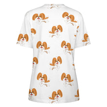 Load image into Gallery viewer, Happy Happy Shih Tzu Love All Over Print Women&#39;s Cotton T-Shirt - 4 Colors-Apparel-Apparel, Shih Tzu, Shirt, T Shirt-2