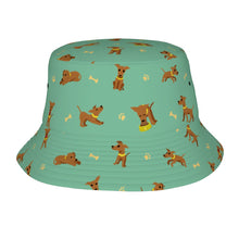 Load image into Gallery viewer, Happy Happy Whippet Love Bucket Hat-Hats &amp; Caps-Mint Green-One Size-49