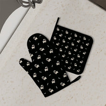 Load image into Gallery viewer, Happy Pug Playtime Oven Mitts and Pot Holder Set-Kitchen Decor-Accessories,Dog Mom Gifts,Pug-1