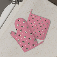 Load image into Gallery viewer, Happy Pug Playtime Oven Mitts and Pot Holder Set-Kitchen Decor-Accessories,Dog Mom Gifts,Pug-2