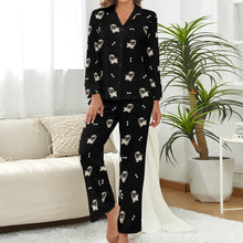 Load image into Gallery viewer, Happy Pug Playtime Pajamas Set for Women-Pajamas-Apparel,Dog Mom Gifts,Pajamas,Pug-34