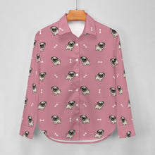 Load image into Gallery viewer, Happy Pug Playtime Women's Shirt-Apparel-Apparel,Dog Mom Gifts,Pug,Shirt-10