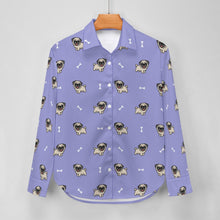 Load image into Gallery viewer, Happy Pug Playtime Women's Shirt-Apparel-Apparel,Dog Mom Gifts,Pug,Shirt-19