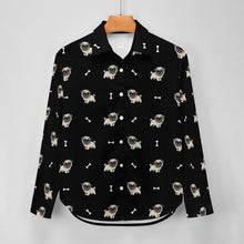 Load image into Gallery viewer, Happy Pug Playtime Women's Shirt-Apparel-Apparel,Dog Mom Gifts,Pug,Shirt-7