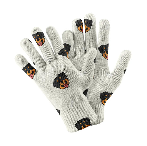 Happy Rottweiler Deligh Touch Screen Gloves-Accessories-Accessories,Dog Dad Gifts,Dog Mom Gifts,Gloves-1