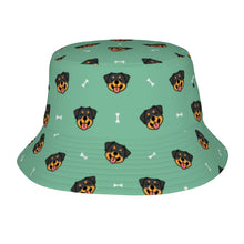 Load image into Gallery viewer, Happy Rottweiler Delight Bucket Hat-Hats &amp; Caps-Mint Green-One Size-25