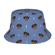 Load image into Gallery viewer, Happy Rottweiler Delight Bucket Hat-Hats &amp; Caps-Slate Blue-One Size-33