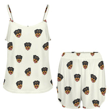 Load image into Gallery viewer, Happy Rottweiler Delight Women's Cami and Shorts Pajama Set-14