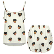 Load image into Gallery viewer, Happy Rottweiler Delight Women's Cami and Shorts Pajama Set-15