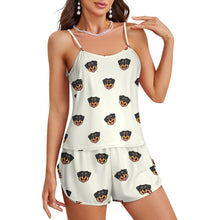 Load image into Gallery viewer, Happy Rottweiler Delight Women's Cami and Shorts Pajama Set-22